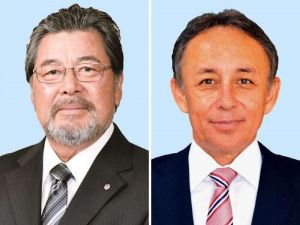 (左から)呉屋守將氏、玉城デニー氏