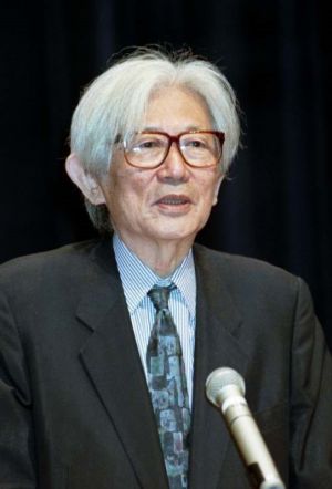 アジア・太平洋フォーラムで「アジア太平洋地域と沖縄の課題」について講演する下河辺淳氏=1997年6月、県女性総合センター