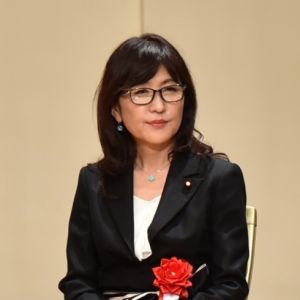 (資料写真)北部訓練場返還式で登壇する稲田朋美防衛大臣=2016年12月22日