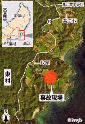 事故現場の地図