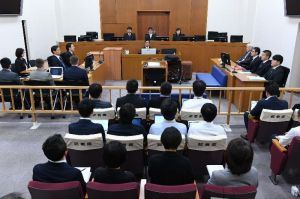 うるま市女性殺害事件の判決公判が開かれた那覇地裁204号法廷=1日午後(代表撮影)