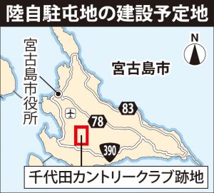 陸自駐屯地の建設予定地